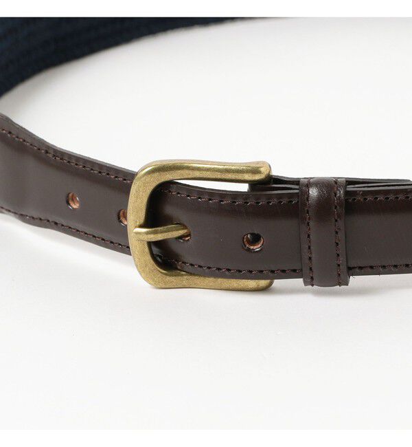 BEAMS PLUS「Leather Tab Cotton Belt」|ベルト|