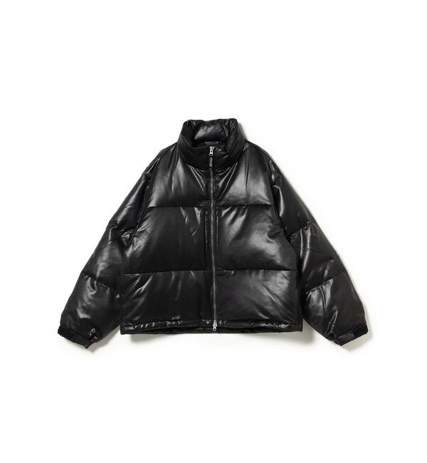 BEAMS「レザーライク ダウン ブルゾン」|ブルゾン・スタジャン|