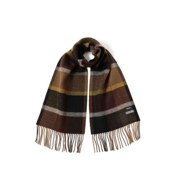 BEAMS「ブロックチャック リバーシブル マフラー」|マフラー|MOCA_BROWN