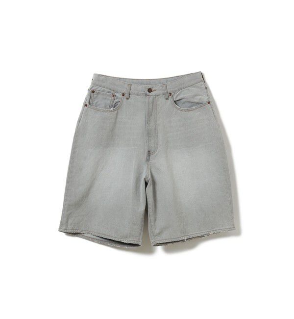 BEAMS「ダメージ デニムショートパンツ【ワイドストレートフィット】」|その他|FADE_CHACOAL