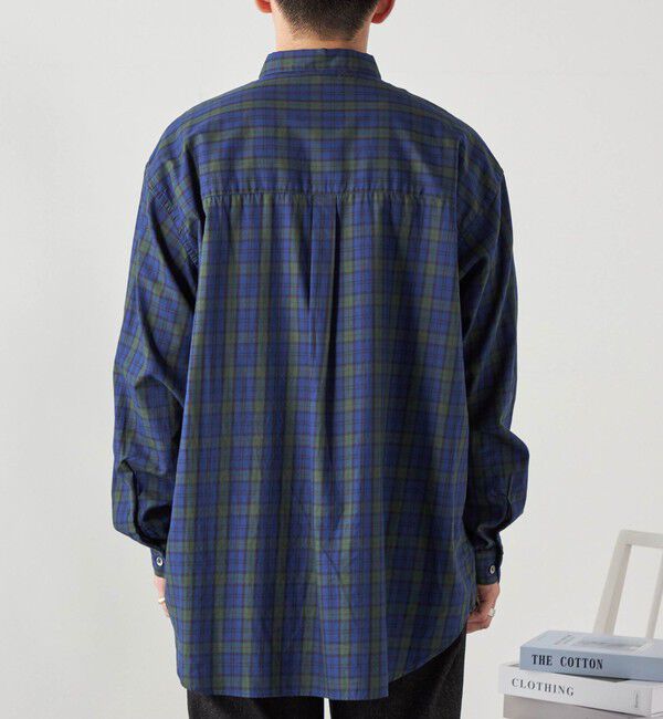 SHIPS any「SHIPS any: オーバーサイズ レギュラーカラー チェック／ストライプ 長袖 シャツ◇」|シャツ・ブラウス|