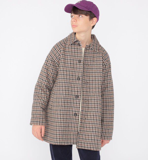 SHIPS KIDS「SHIPS KIDS:145～160cm / ガンクラブチェック ステンカラー コート」|ステンカラーコート|
