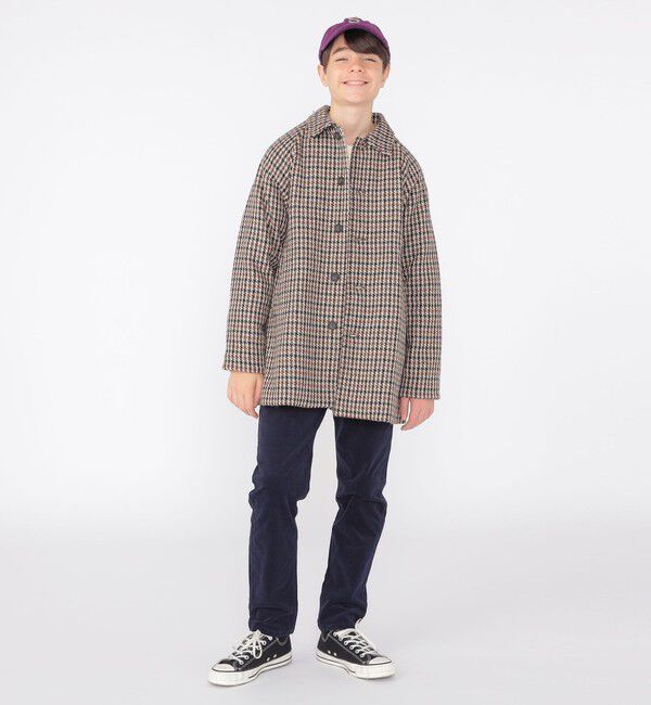SHIPS KIDS「SHIPS KIDS:145～160cm / ガンクラブチェック ステンカラー コート」|ステンカラーコート|