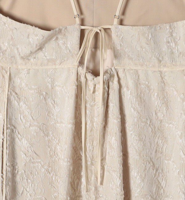 SHIPS for women「〈手洗い可能〉フリンジ ジャカード キャミ ワンピース 24SS」|ワンピース|