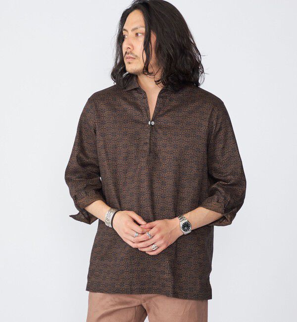 SHIPS「SHIPS: SOLOTEX(R) リネン 7スリーブ カプリシャツ」|シャツ・ブラウス|