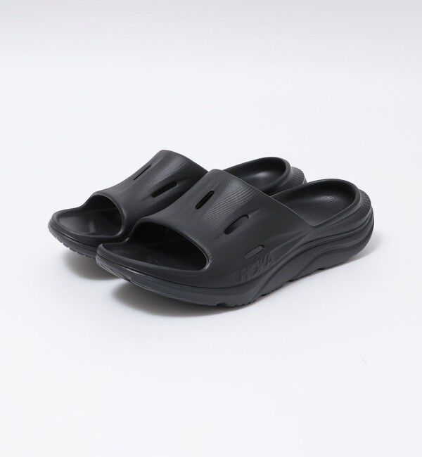 SHIPS「HOKA: U ORA RECOVERY SLIDE 3」|サンダル|ブラック