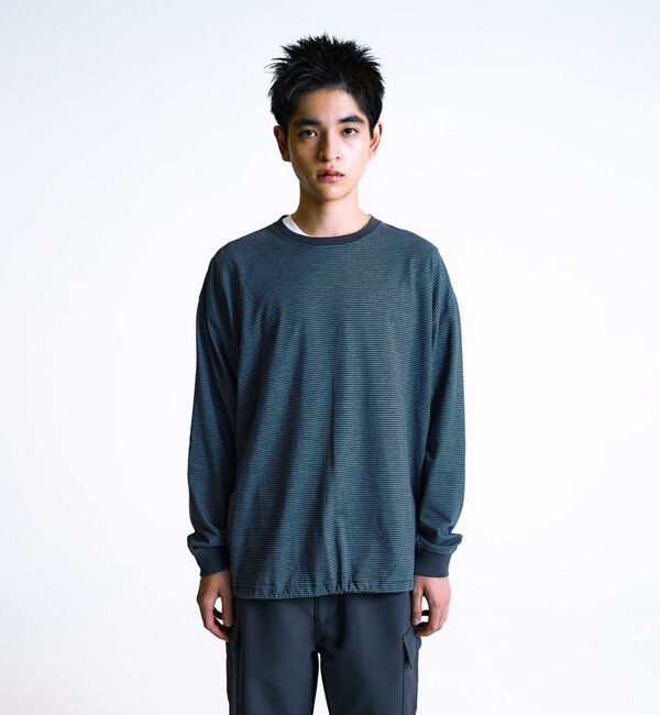 SHIPS「City Ambient Products: SHELTECH(R) マイクロボーダー 長袖Tシャツ」|Tシャツ・カットソー|