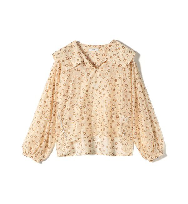 SHIPS for women「【WEB限定】〈手洗い可能〉ドット / レオパード プリント シアー ブラウス」|シャツ・ブラウス|