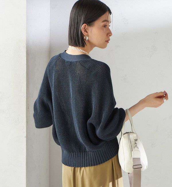 SHIPS for women「〈手洗い可能〉ペーパー ポリエステル Vネック カーディガン」|カーディガン|