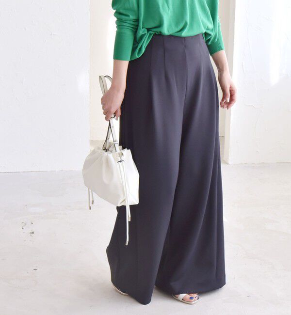 quaranciel「quaranciel:〈洗濯機可能〉ダンボール サイド タック ワイド パンツ」|その他|