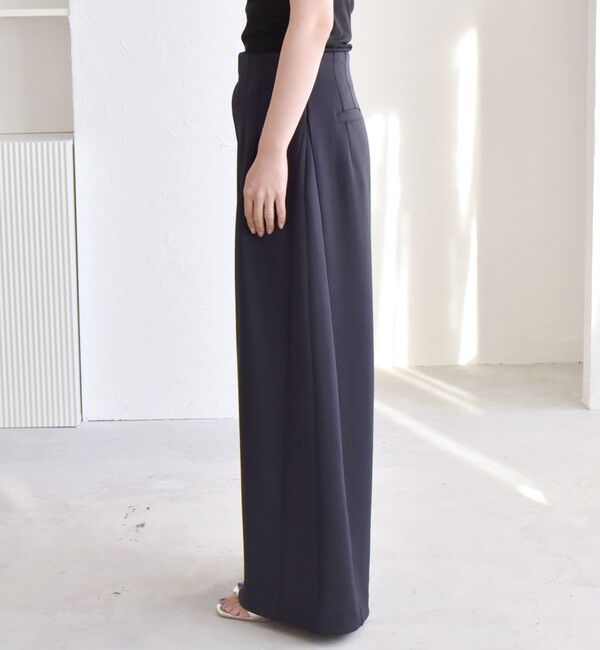 quaranciel「quaranciel:〈洗濯機可能〉ダンボール サイド タック ワイド パンツ」|その他|