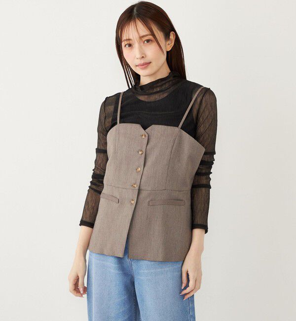 SHIPS Colors 「SHIPS Colors:〈洗濯機可能〉ビスチェ キャミ◇」|その他|ブラウン