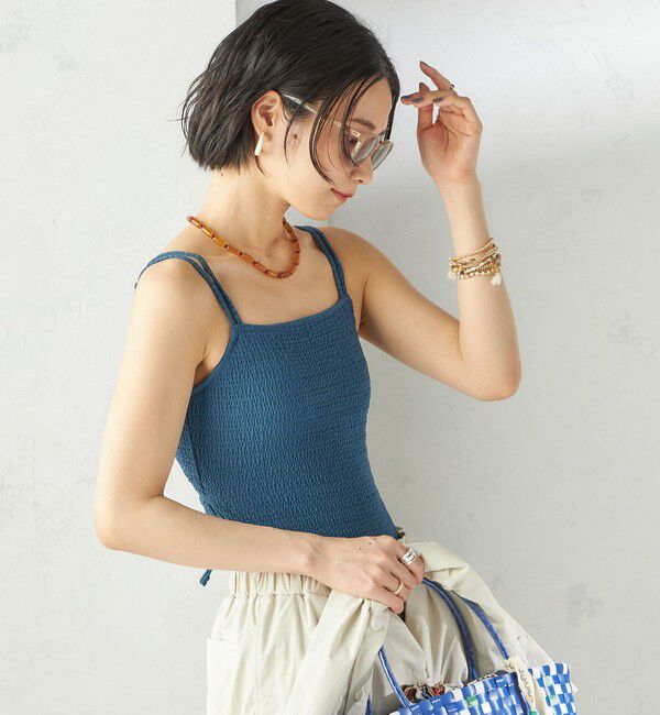 SHIPS for women「maroba:＜手洗い可能＞バック リボン ワンピース スイム ウェア」|その他|ブルー系