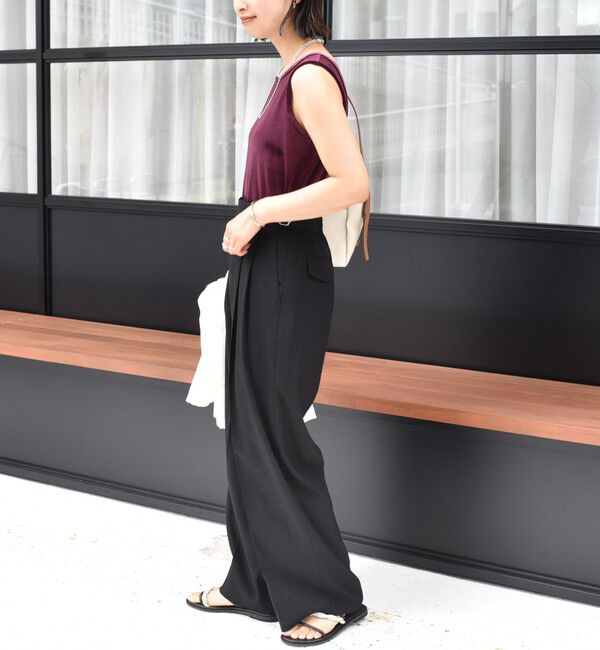 SHIPS for women「〈手洗い可能〉ポリエステル スノー ベロア 前後 2WAY タンクトップ」|タンクトップ|