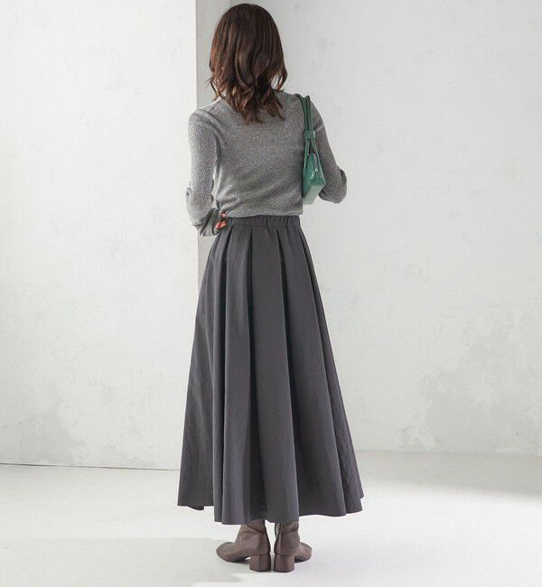 SHIPS for women「〈手洗い可能〉タフタ タック フレア スカート」|スカート|