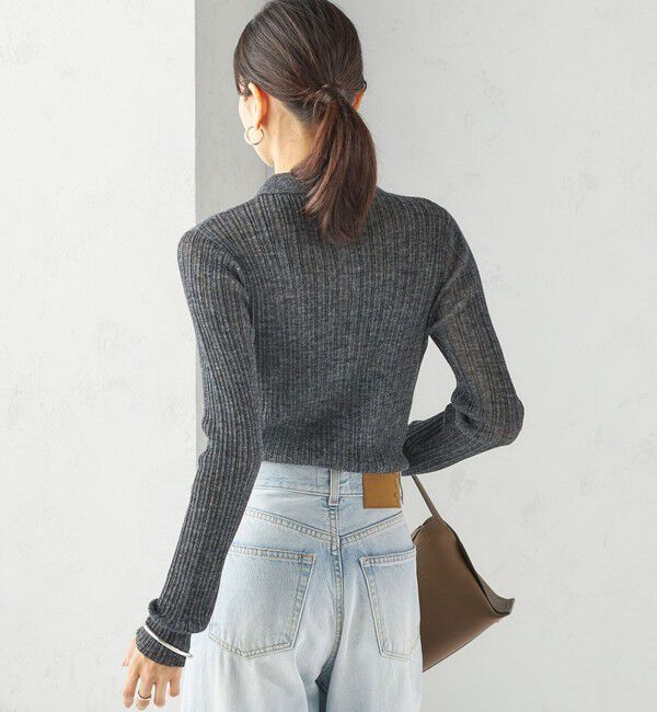 SHIPS for women「〈手洗い可能〉ランダム リブ ポロ ニット カーディガン」|カーディガン|