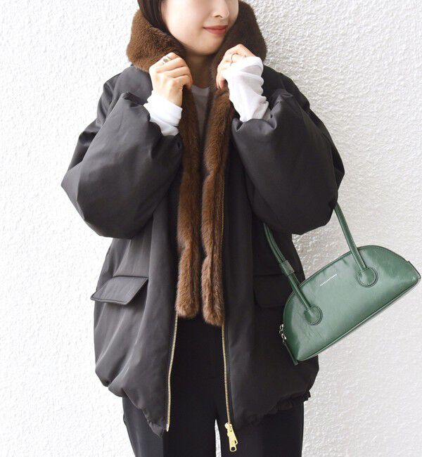 SHIPS for women「【WEB限定】2WAY フェイクファー 中綿 ブルゾン」|ブルゾン・スタジャン|