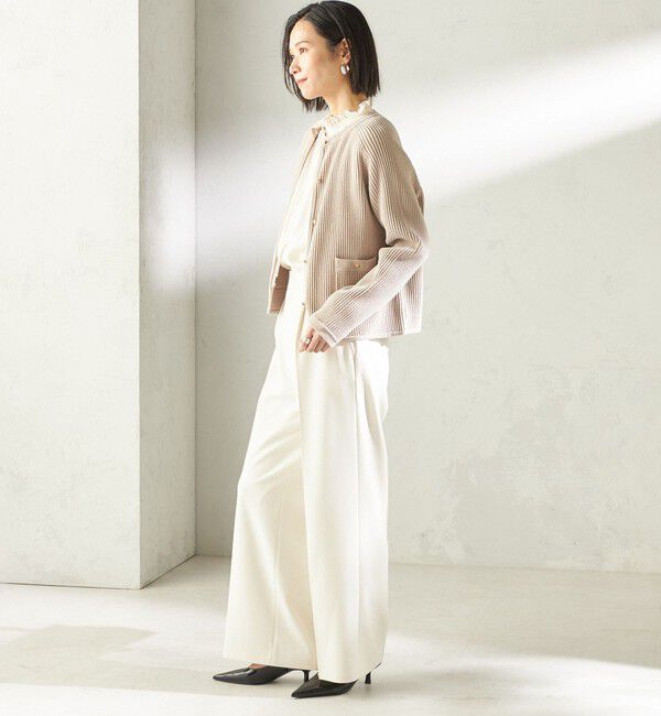 SHIPS for women「〈手洗い可能〉モール リブ クルーネック カーディガン」|カーディガン|