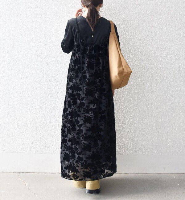 SHIPS any「SHIPS any:〈手洗い可能〉フラワー オパール ロング キャミワンピース」|ワンピース|