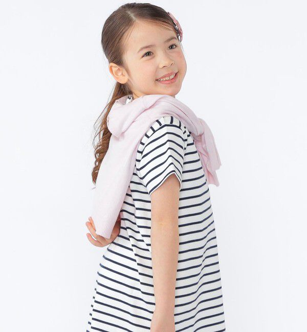 SHIPS KIDS「SHIPS KIDS:100～130cm / リバティ ボタン カーディガン」|カーディガン|ピンク