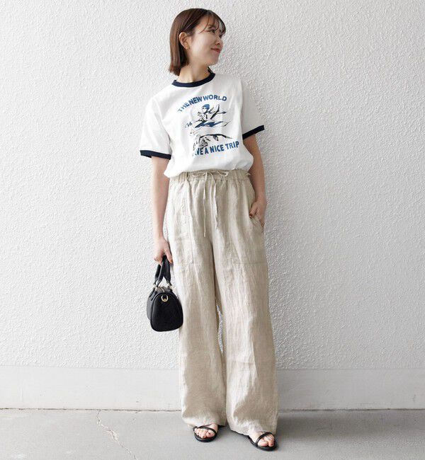 SHIPS any「《予約》SHIPS any:〈洗濯機可能〉リネン イージー ベイカー パンツ」|その他|