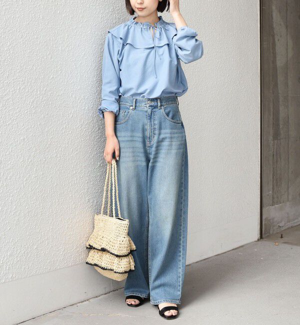 SHIPS Colors 「SHIPS Colors:〈洗濯機可能〉AIRTUM フリルカラー ブラウス」|シャツ・ブラウス|