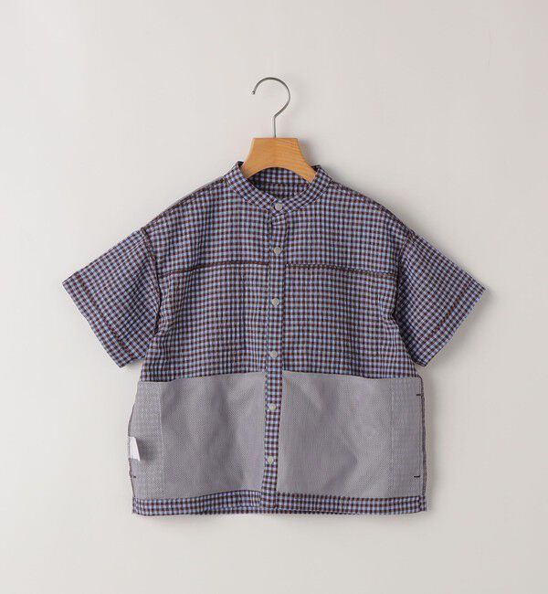 SHIPS KIDS「SHIPS KIDS:90cm /〈UVカット/吸水速乾〉ドライタッチ バンドカラー シャツ」|シャツ・ブラウス|