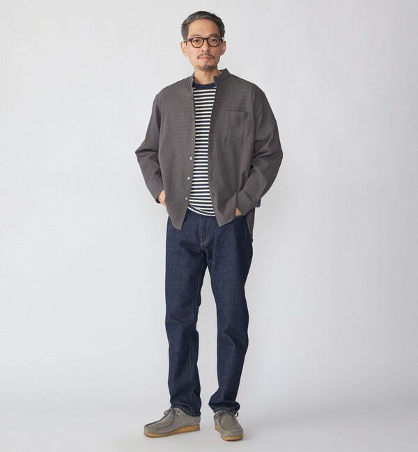 SHIPS「SHIPS: エアー サッカー リラックス バンドカラー シャツ」|シャツ・ブラウス|