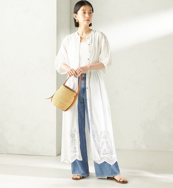 SHIPS for women「《予約》【SHIPS別注】Fanaka:〈手洗い可能〉シフリー ウエスト ギャザー ワンピース」|ワンピース|