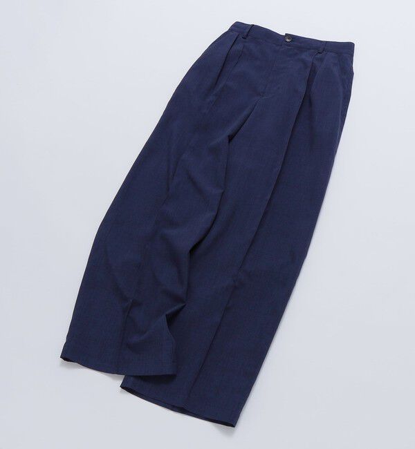 SHIPS「【WEB限定】SHIPS: リネン ライク ワイドスラックス」|スラックス|