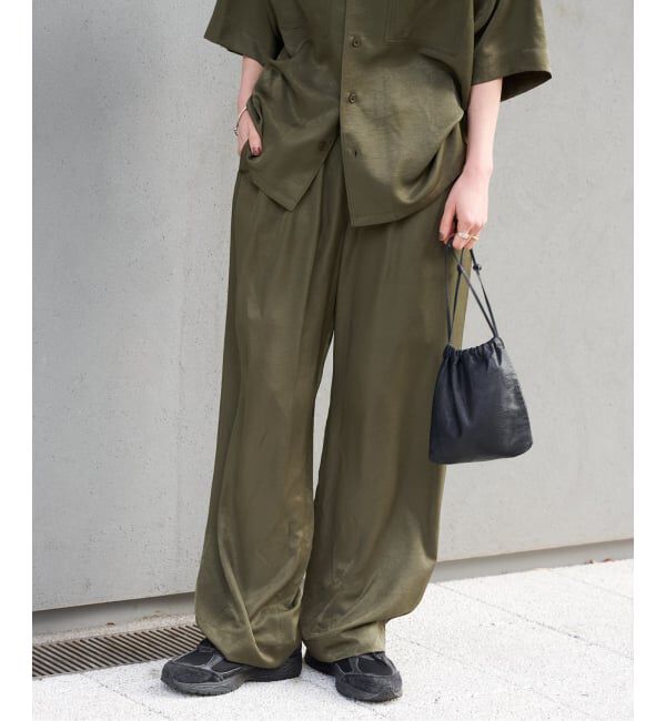 OUTDOOR PRODUCTS Usual Things「≪予約≫ヴィンテージサテンタンブラーイージーパンツ」|スラックス|