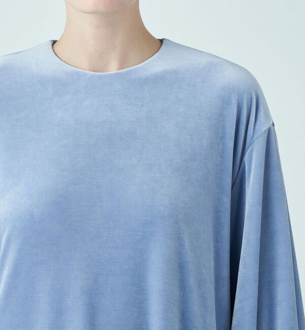 Ballsey「ストレッチベロア ボリュームスリーブワンピース」|ワンピース|