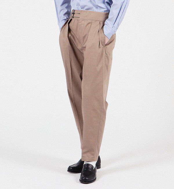 TOMORROWLAND MENS「ポリエステルコットンツイル ダブルバックルパンツ」|その他|