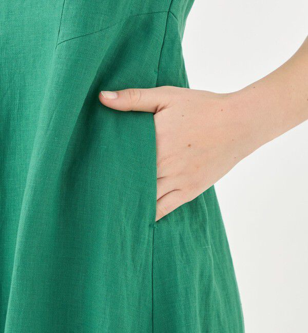 TOMORROWLAND collection「スムースリネン キーネックフレアワンピース」|ワンピース|