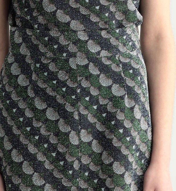 BACCA「スケールプリント ラメミディスカート」|スカート|