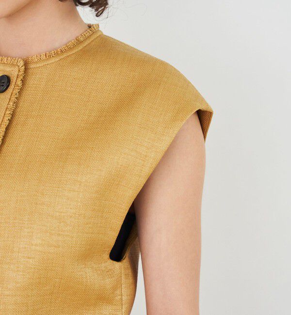 DES PRES「ナイロンコットンラフィア クルーネックジレ」|ベスト・ジレ|