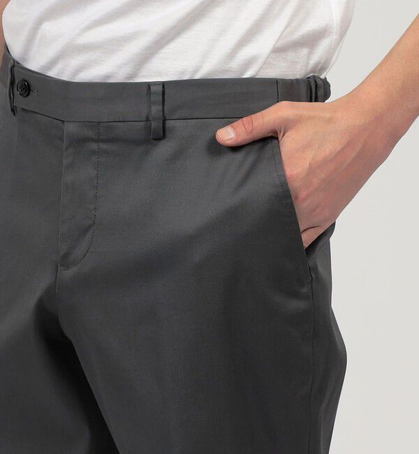 TOMORROWLAND MENS「アイスコットンピケ イージースラックス」|チノ|