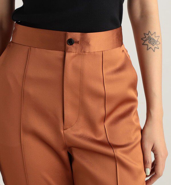 Edition「エンボスサテン ストレートスラックス」|スラックス|