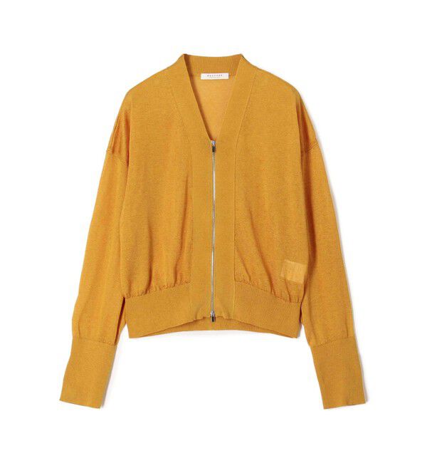 MACPHEE「ドライポリエステル ジップアップカーディガン」|カーディガン|25 イエロー