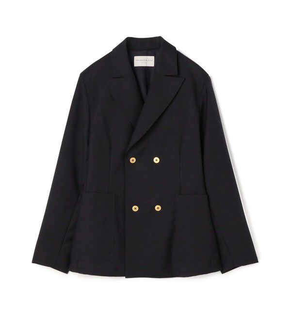 TOMORROWLAND MENS「シェットランドウール ダブルブレステッド 4Bジャケット」|テーラードジャケット|69 ネイビー