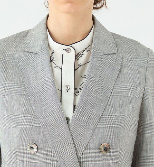 TOMORROWLAND collection「サマーグレンチェック ダブルブレストジャケット」|テーラードジャケット|