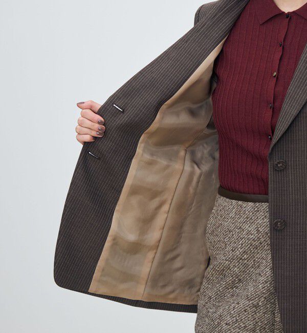 TOMORROWLAND collection「シングルトラックストライプ 2Bテーラードジャケット」|テーラードジャケット|