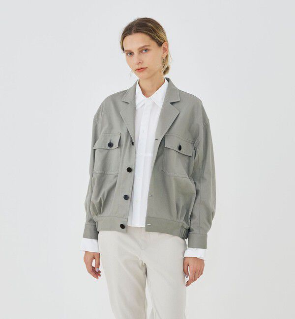 GALERIE VIE「ノンマーセライズドコットン コクーンバックブルゾン」|ブルゾン・スタジャン|