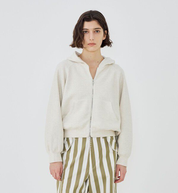 GALERIE VIE「コットンナイロンスエットニット ジップアップパーカ」|パーカー|