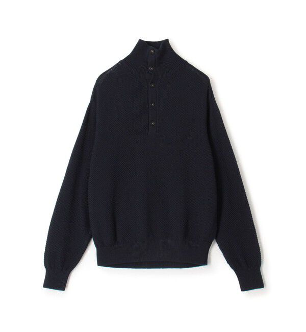 TOMORROWLAND MENS「TOMORROWLAND tricot ギマコットンニット スタンドカラープルオーバー 」|ニット・セーター|67 ネイビー