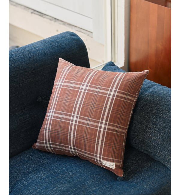 ACME「《予約》CHECK CUSHION COVER　クッションカバー45cm」|クッション・クッションカバー|ブラウン