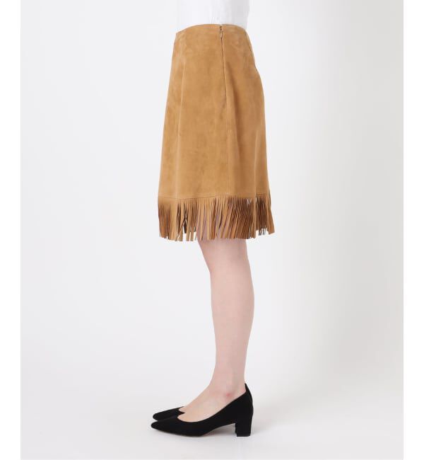 IENA LA BOUCLE「IENA LA BOUCLE レザーフリンジミニスカート」|スカート|