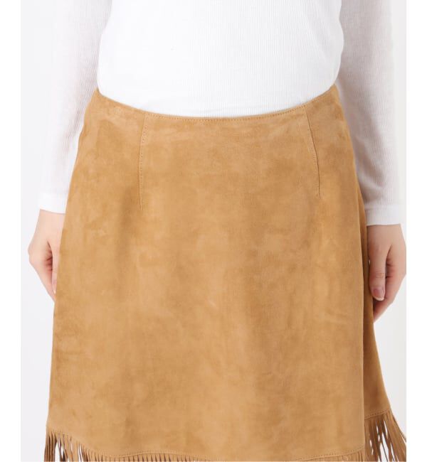 IENA LA BOUCLE「IENA LA BOUCLE レザーフリンジミニスカート」|スカート|