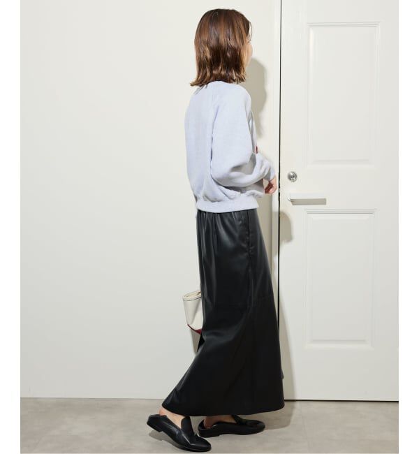 SLOBE IENA「フェイクレザーフレアスカート」|スカート|