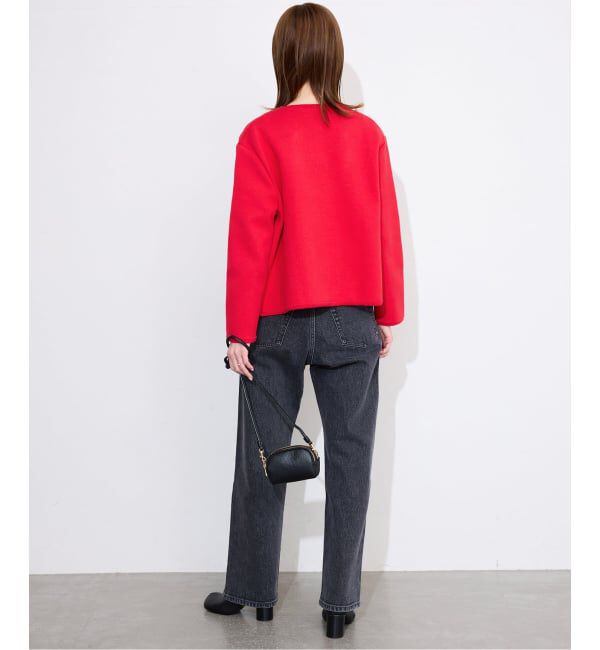 SLOBE IENA「《一部WEB・店舗限定カラーあり》ダブルフェイスニットジャケット」|カーディガン|